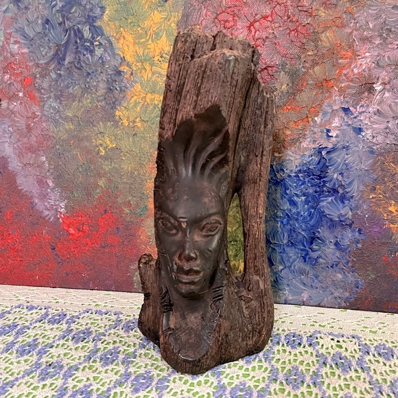 VTG Retro Candle Gaia Mother Earth Tree Goddess Pagan Esoteric